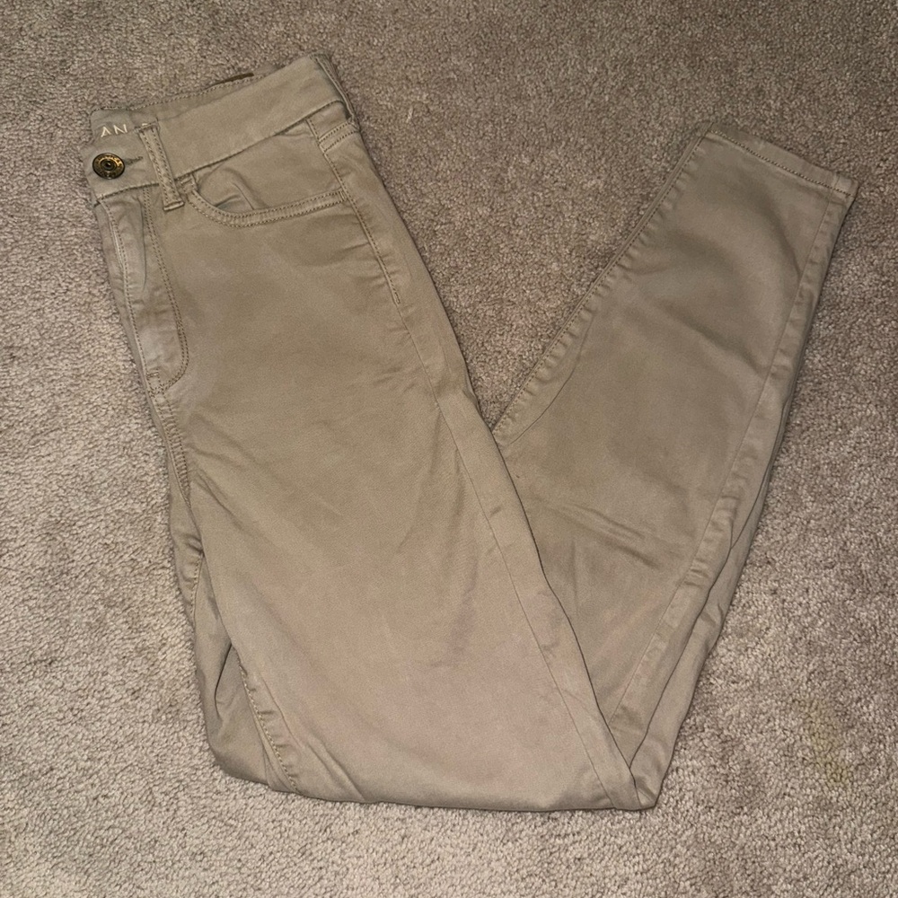 American Eagle Khaki Skinny Jeans